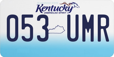 KY license plate 053UMR