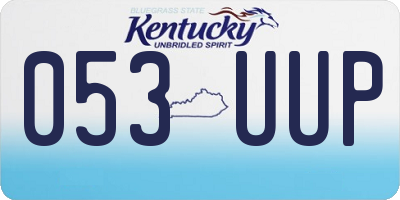 KY license plate 053UUP