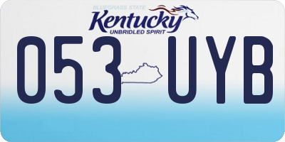 KY license plate 053UYB