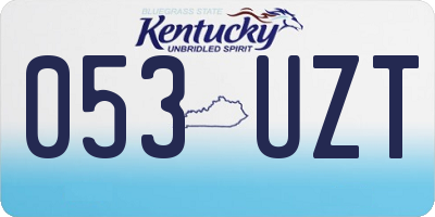 KY license plate 053UZT
