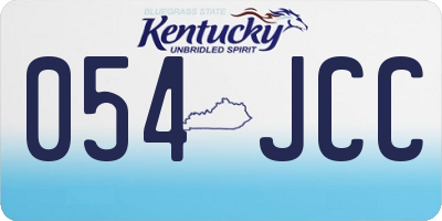 KY license plate 054JCC