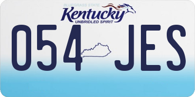 KY license plate 054JES