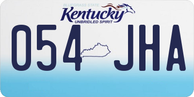 KY license plate 054JHA