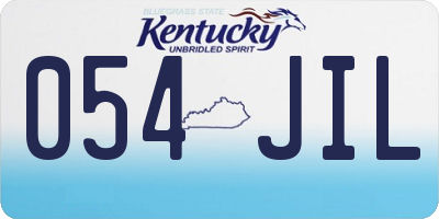 KY license plate 054JIL