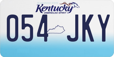 KY license plate 054JKY