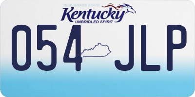 KY license plate 054JLP