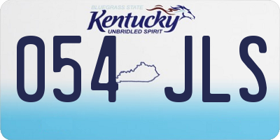 KY license plate 054JLS