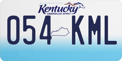 KY license plate 054KML