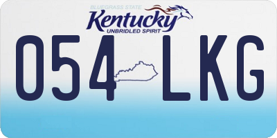 KY license plate 054LKG
