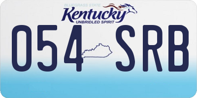 KY license plate 054SRB