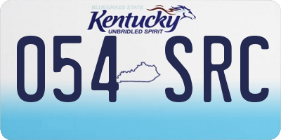 KY license plate 054SRC