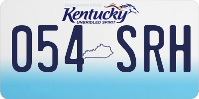 KY license plate 054SRH