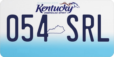 KY license plate 054SRL