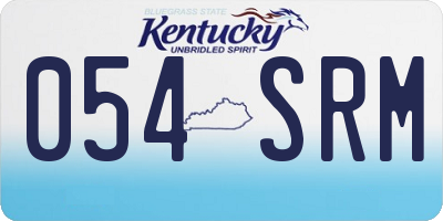 KY license plate 054SRM