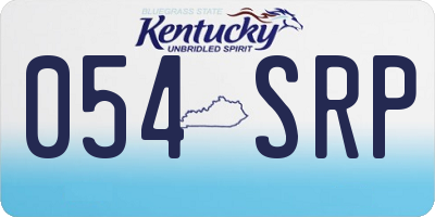 KY license plate 054SRP