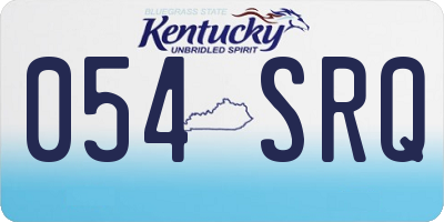 KY license plate 054SRQ