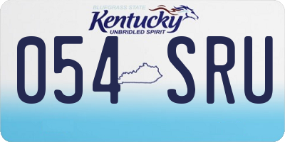 KY license plate 054SRU