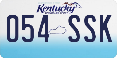 KY license plate 054SSK