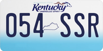 KY license plate 054SSR