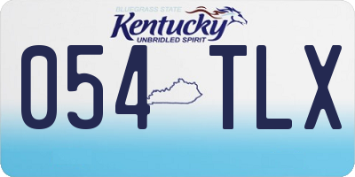 KY license plate 054TLX