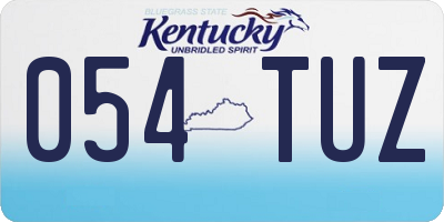 KY license plate 054TUZ