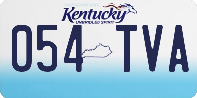 KY license plate 054TVA