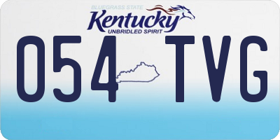 KY license plate 054TVG