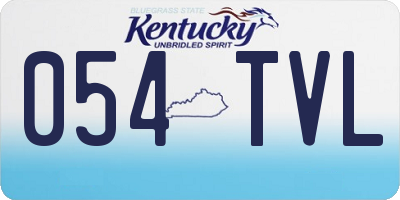 KY license plate 054TVL