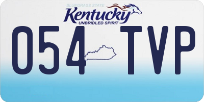 KY license plate 054TVP