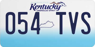 KY license plate 054TVS