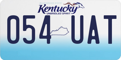 KY license plate 054UAT