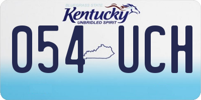 KY license plate 054UCH