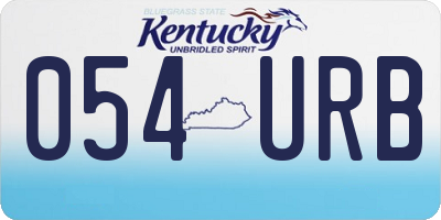 KY license plate 054URB