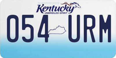 KY license plate 054URM