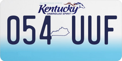 KY license plate 054UUF