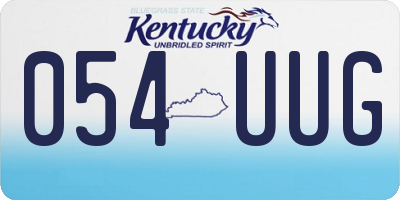 KY license plate 054UUG