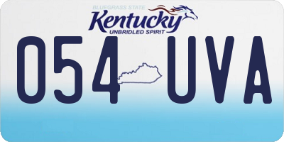 KY license plate 054UVA
