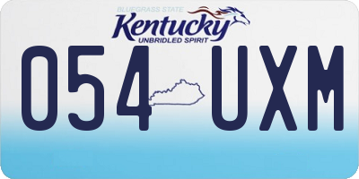 KY license plate 054UXM