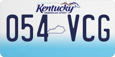 KY license plate 054VCG