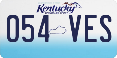 KY license plate 054VES