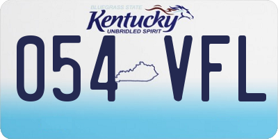 KY license plate 054VFL