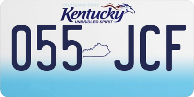 KY license plate 055JCF