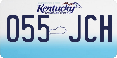 KY license plate 055JCH