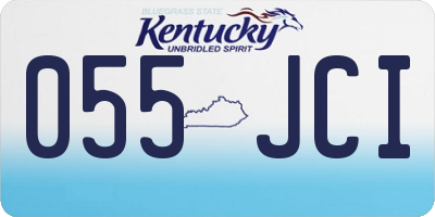 KY license plate 055JCI