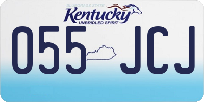 KY license plate 055JCJ