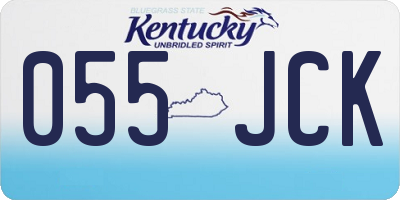 KY license plate 055JCK