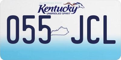KY license plate 055JCL
