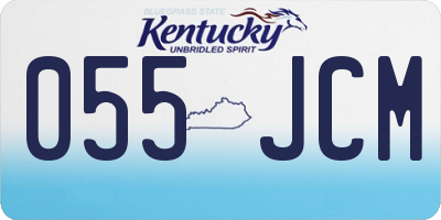 KY license plate 055JCM