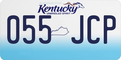 KY license plate 055JCP