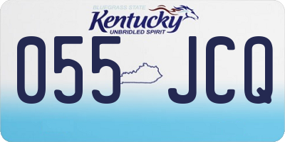 KY license plate 055JCQ